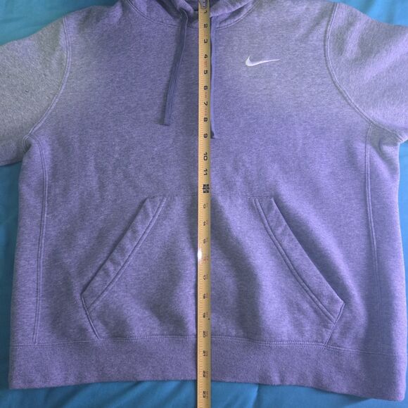 Nike Club Fleece Pullover Hoodie Men’s Large Gray Sweatshirt Kangaroo Pocket - Picture 5 of 5